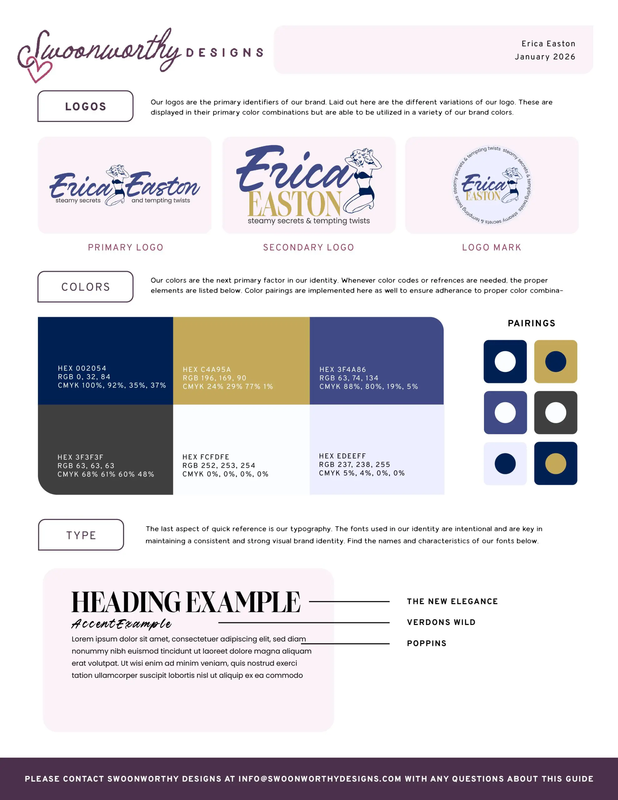 Erica Easton Brand Board