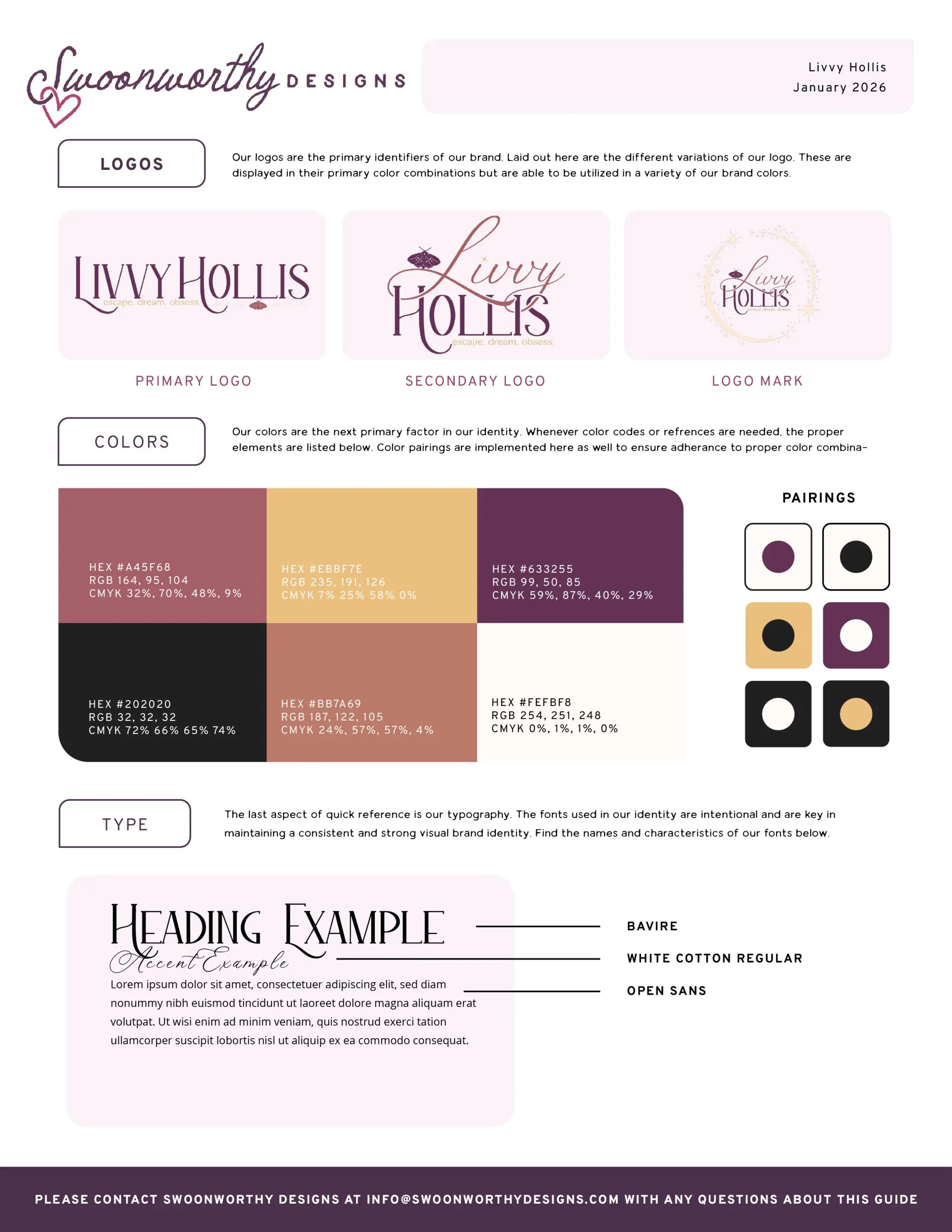 Livvy Hollis Brand Board