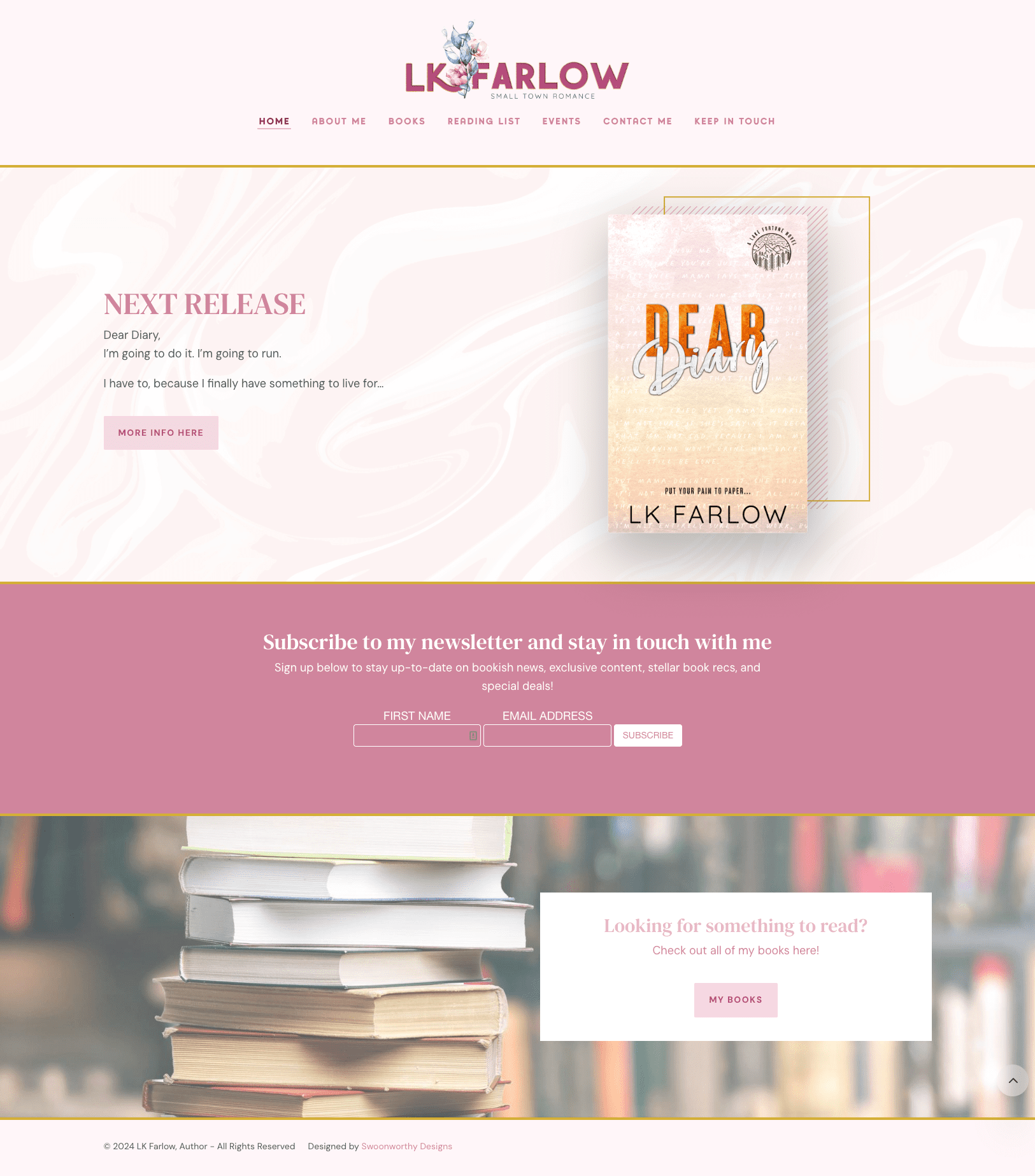 romance author website design