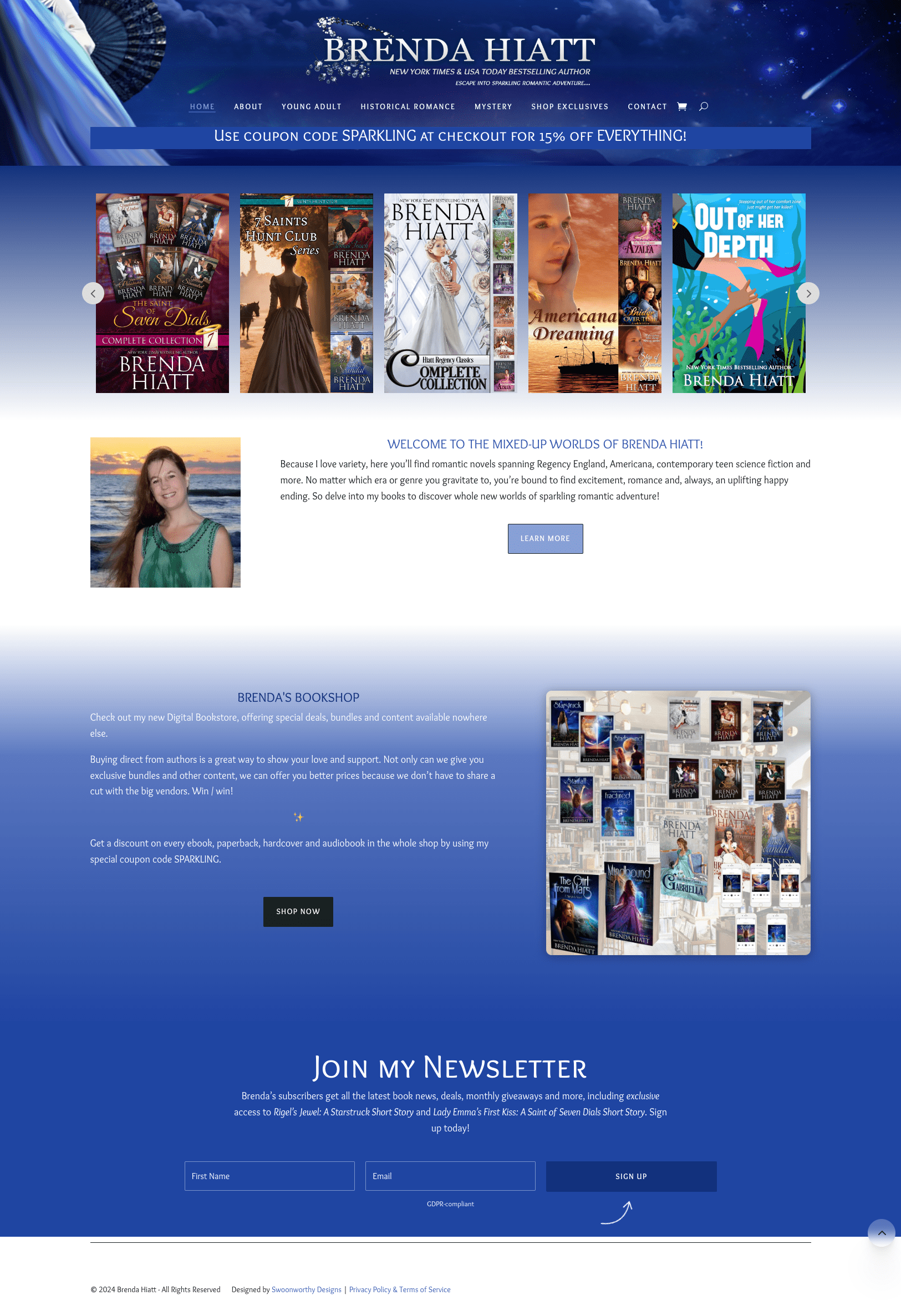 romance author website design