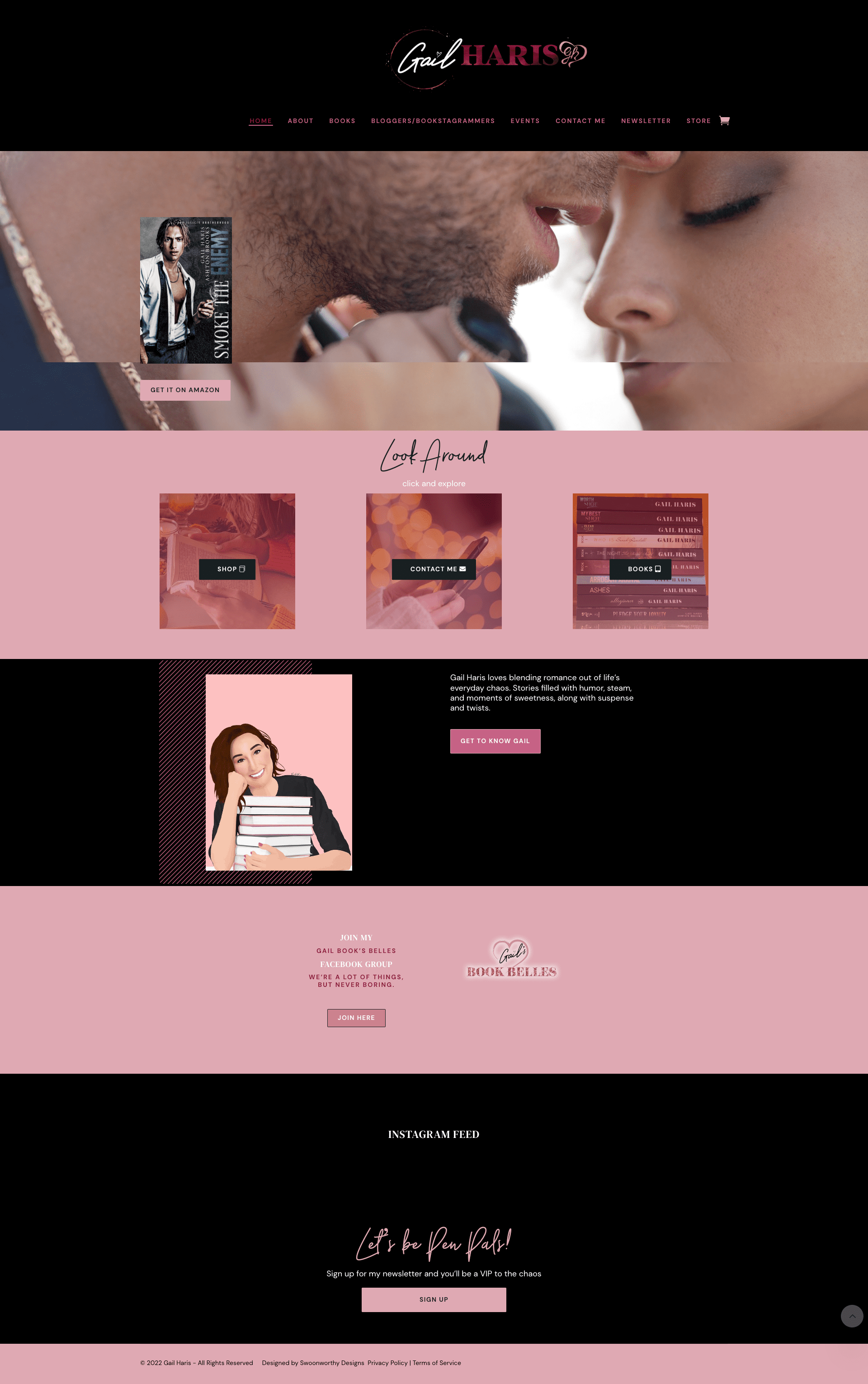 romance author website design
