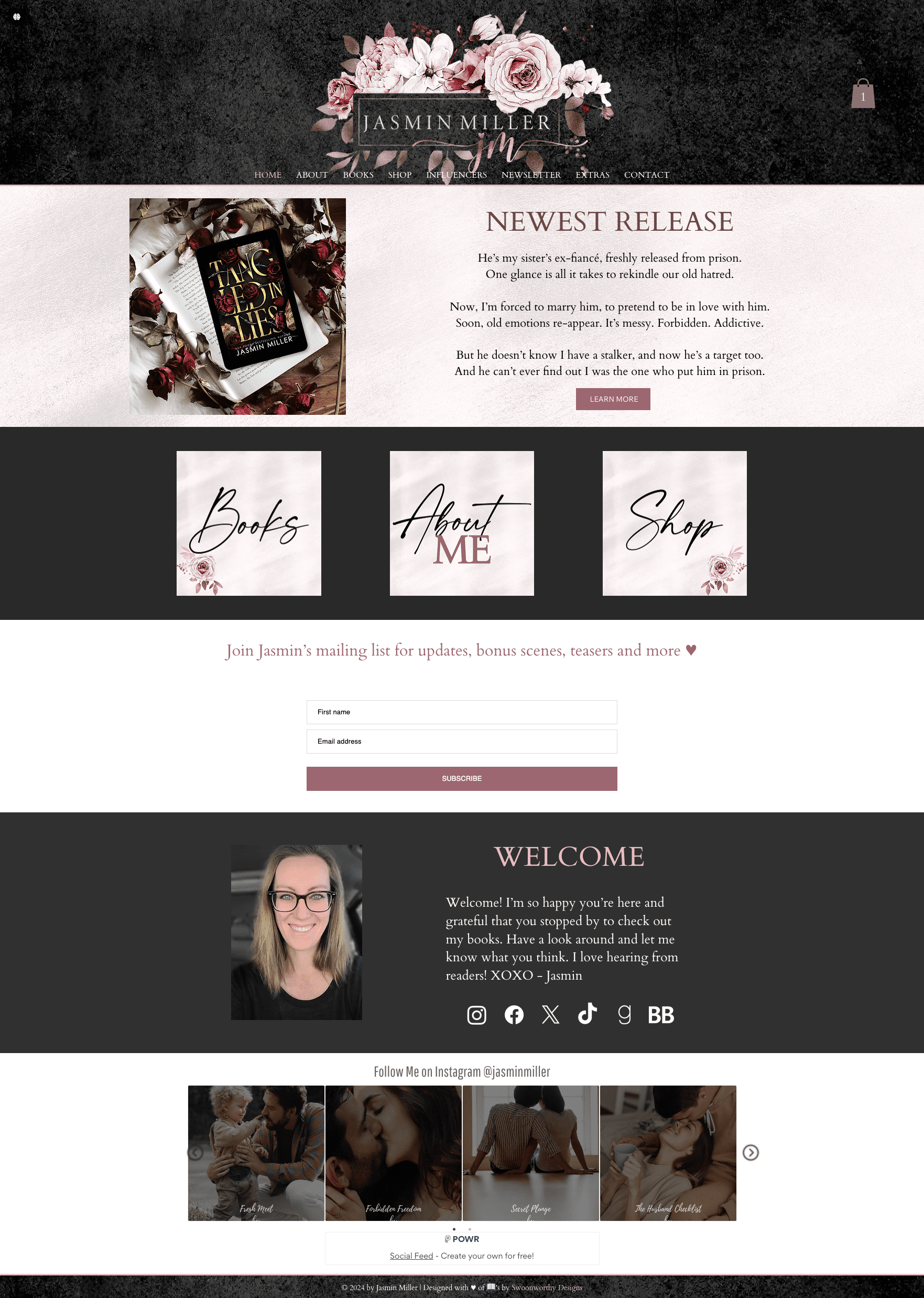 romance author website design