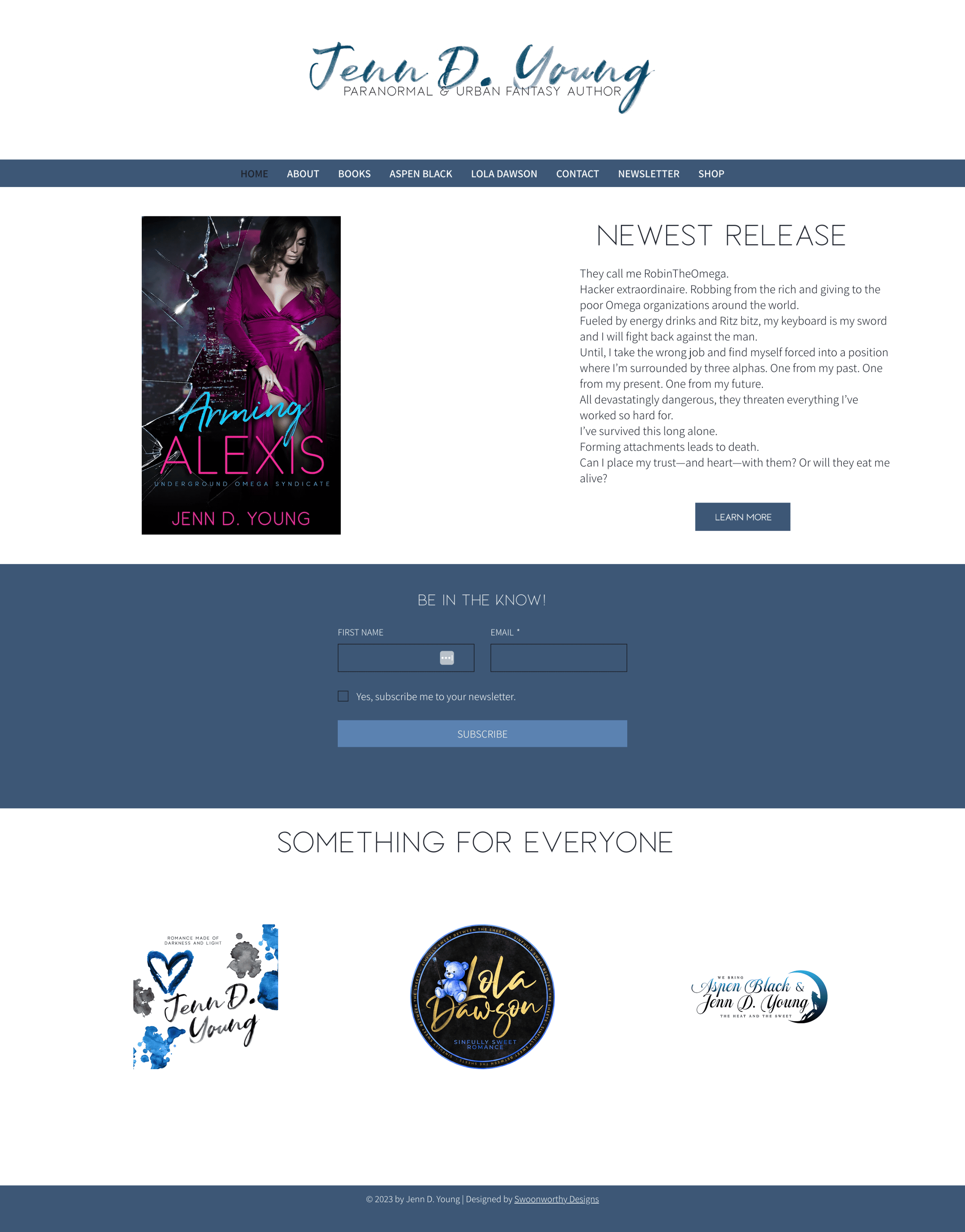 romance author website design