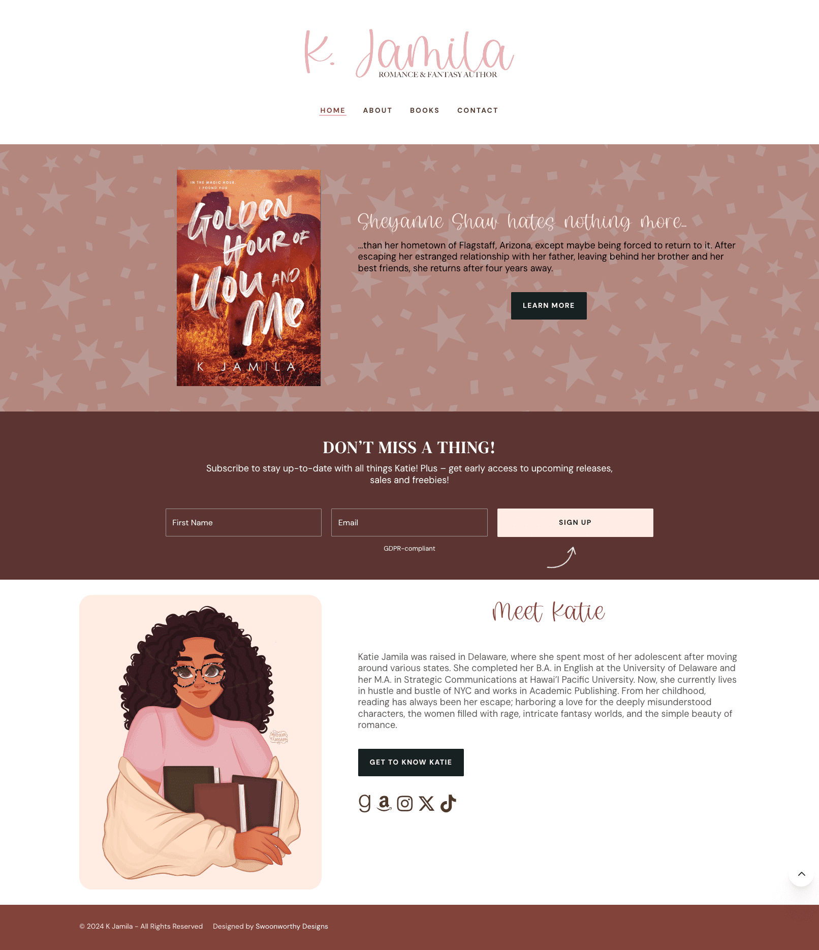 romance author website design
