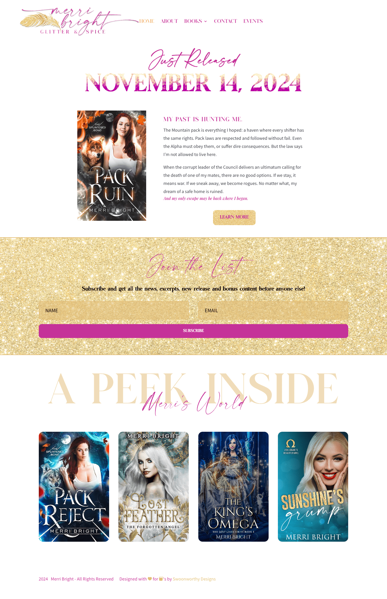 romance author websites