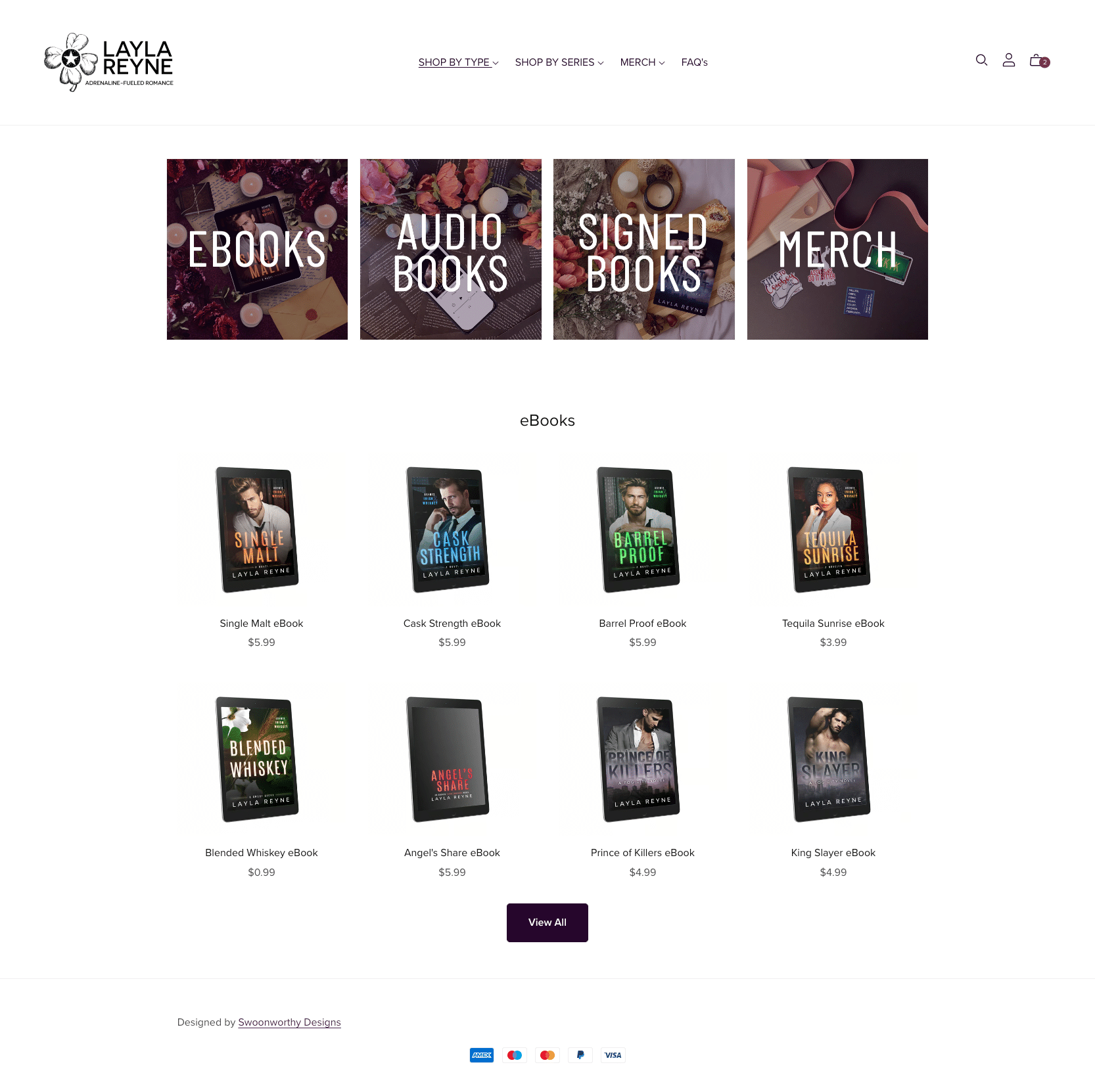 author ecommerce store