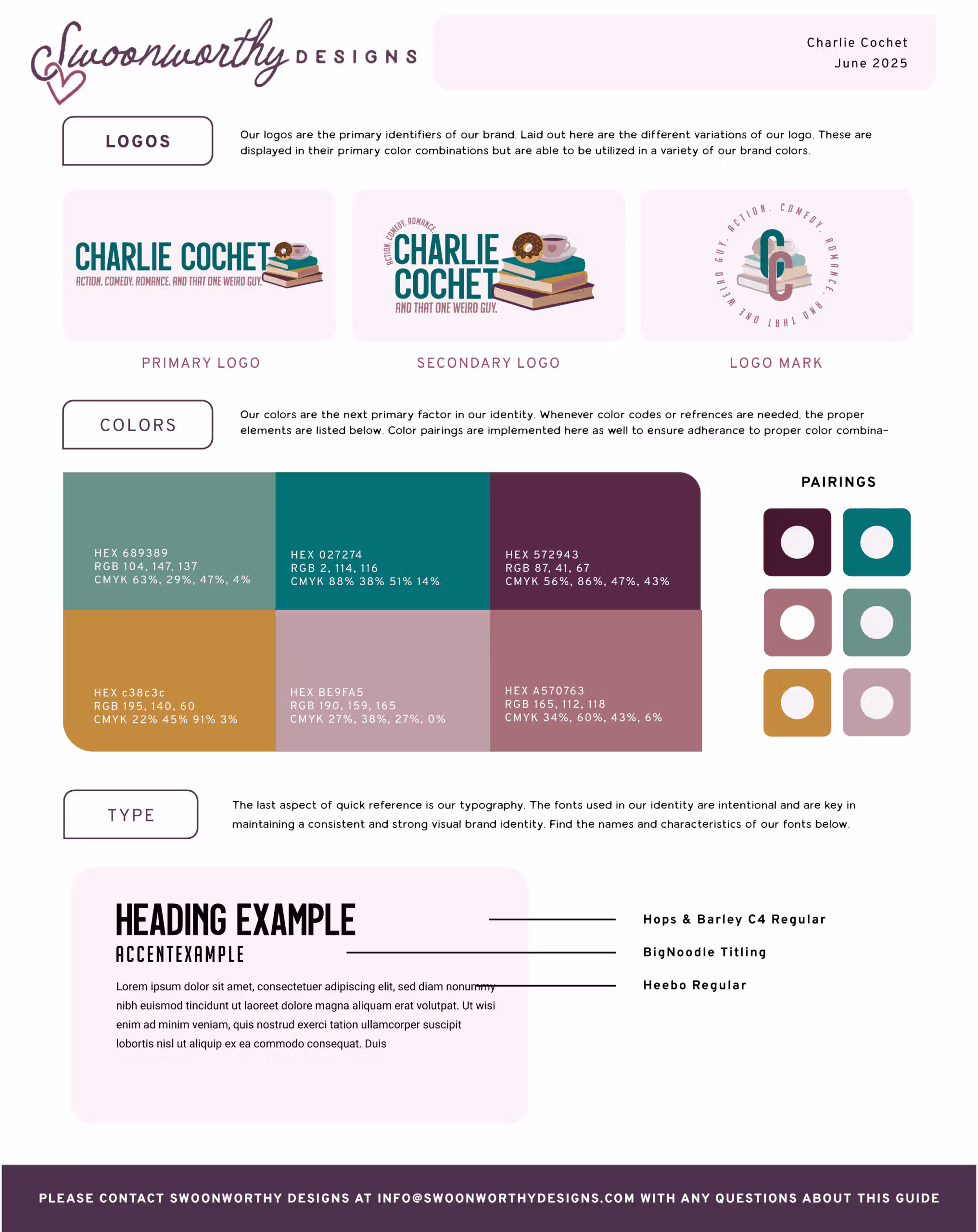 Charlie Cochet Branding